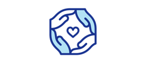 Hands forming a circle around a heart